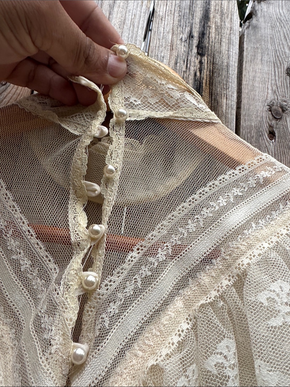 Gunne Sax 70s bridal collection prairie Lace Dress - Picture 12 of 13